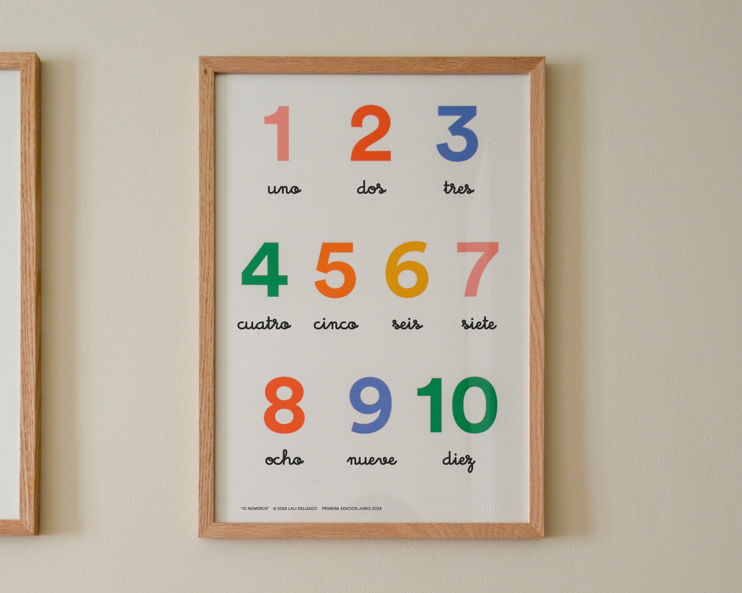Lámina educativa "Números 1-10", A3