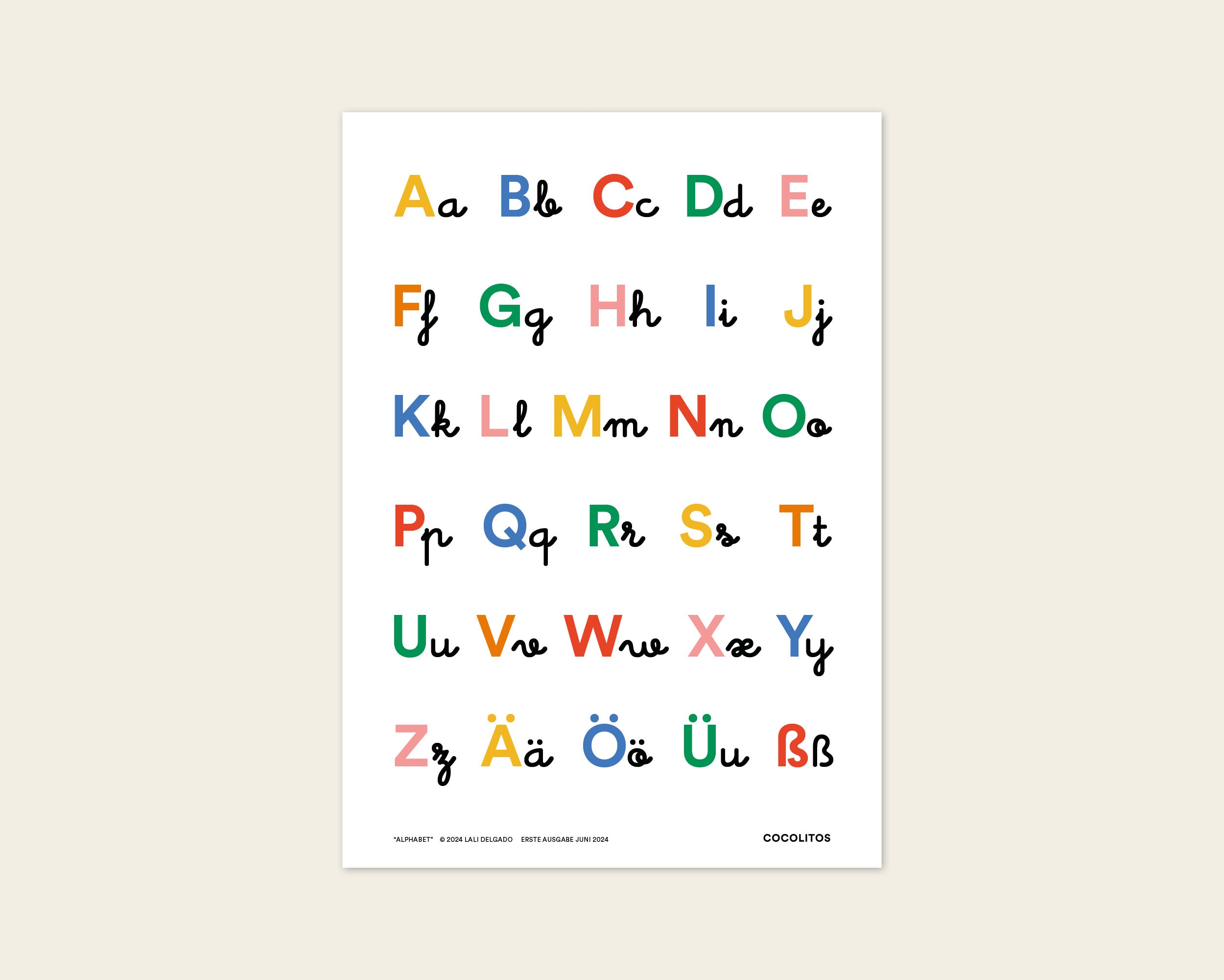 Lámina educativa "Alfabeto", 50x70 cm