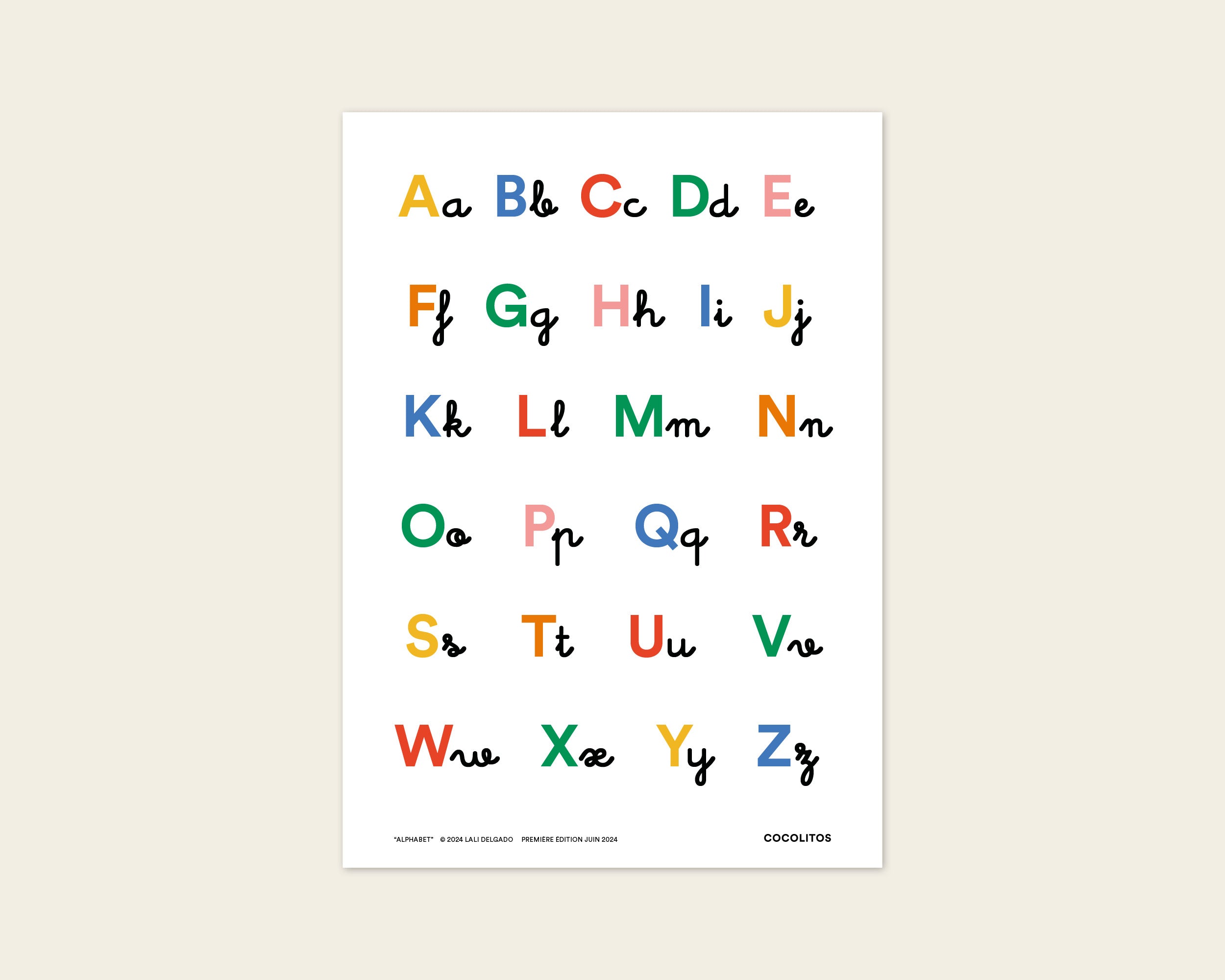 Lámina educativa "Alfabeto", 50x70 cm