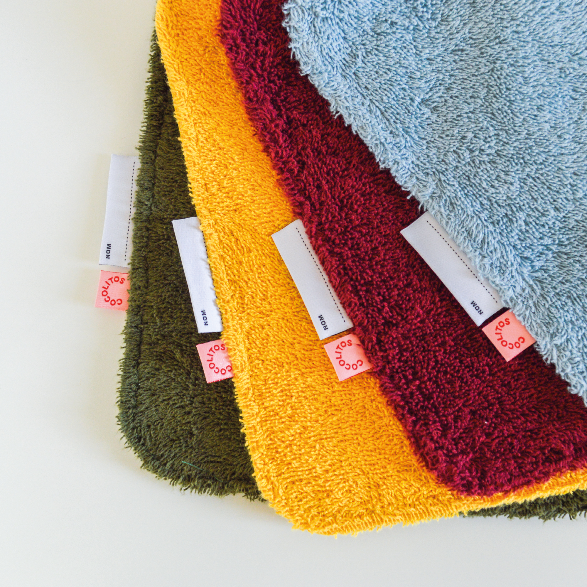 Pack de 4 baberos de algodón – Grande (3-6 años)