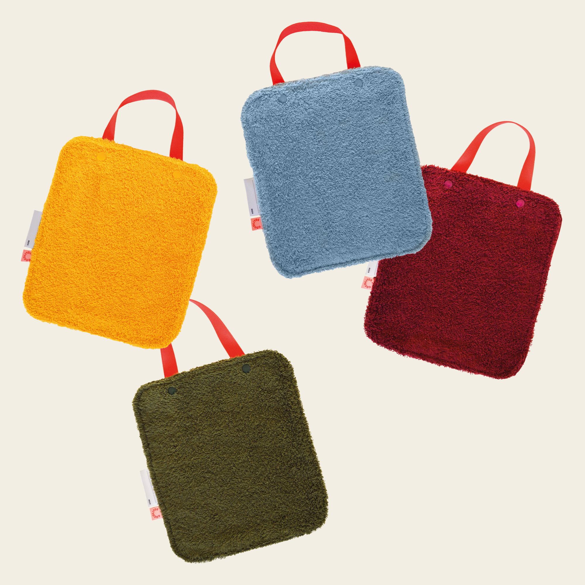 Pack de 4 baberos de algodón – Grande (3-6 años)