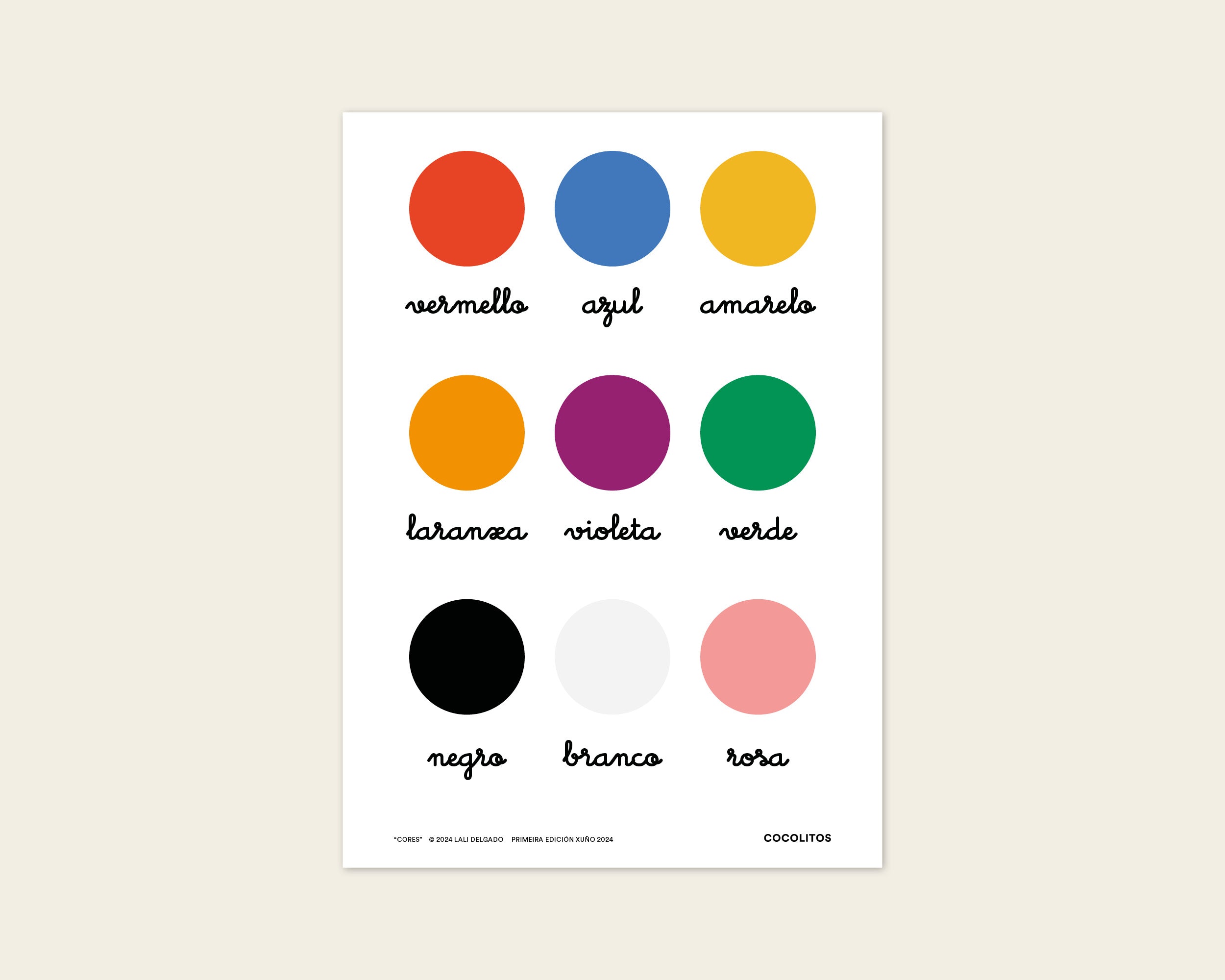 Lámina educativa "Colores", A3