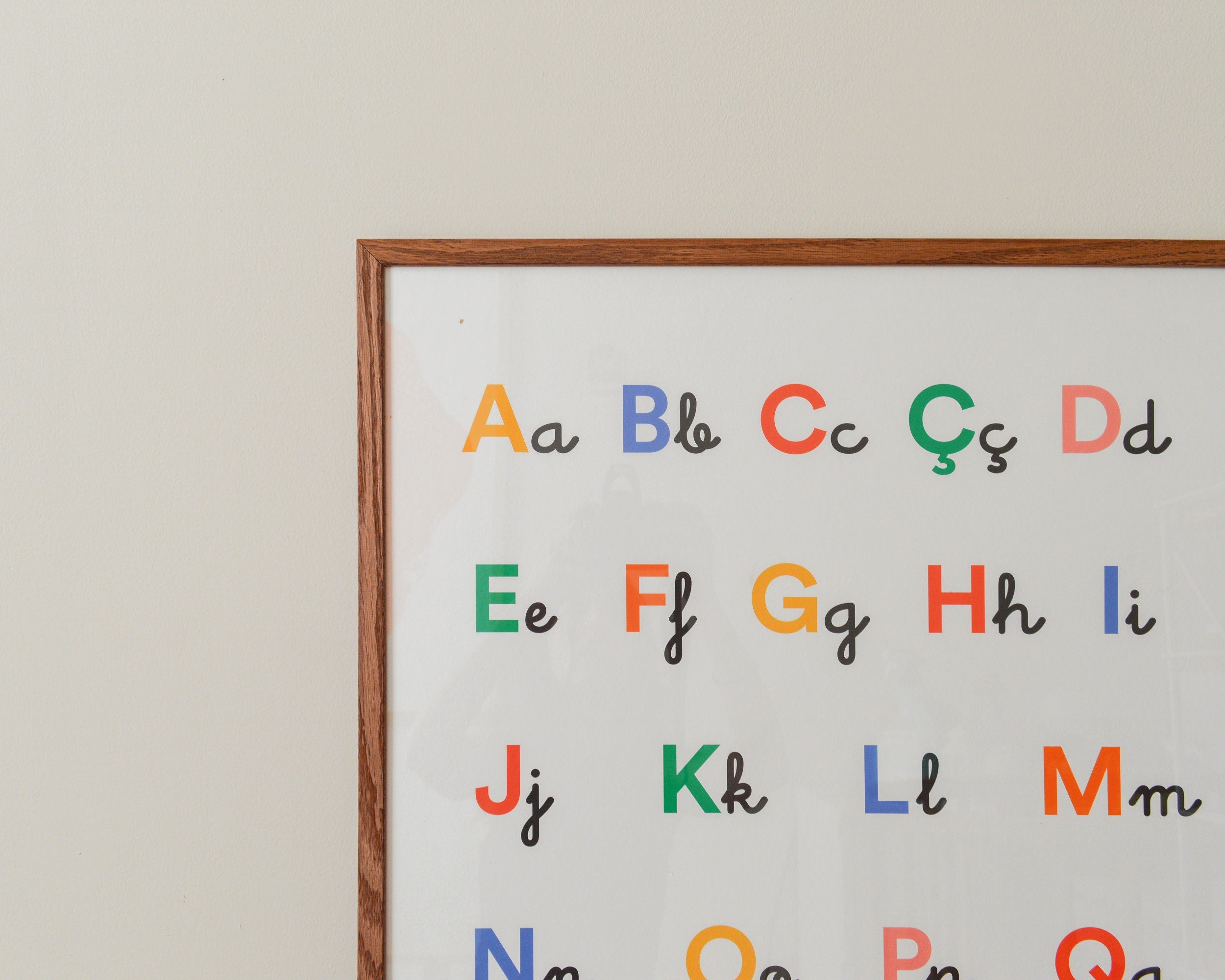 Catalan Alphabet. Educational alphabet letters poster for children (playroom, nursery, or school). High-quality print.
