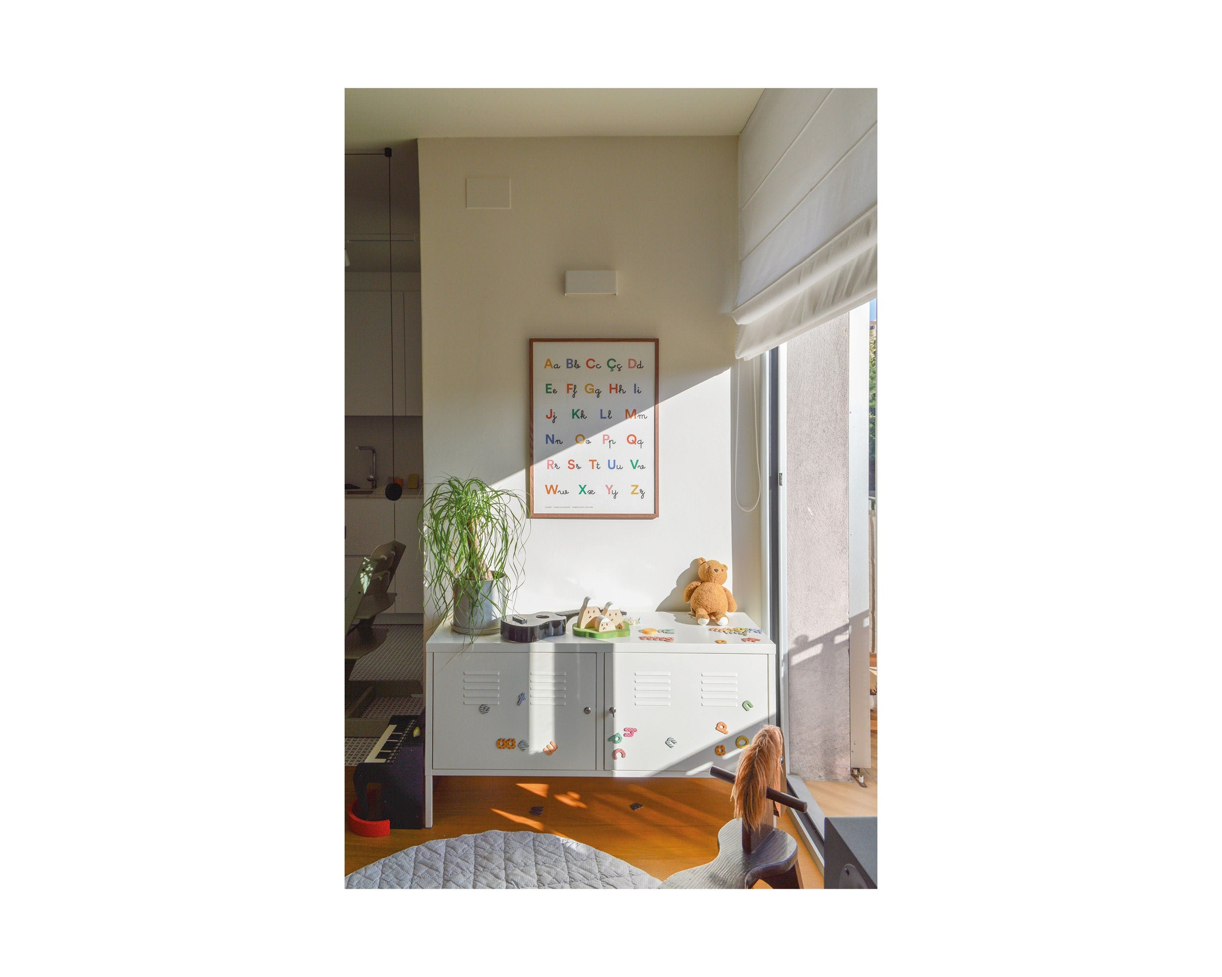 Catalan Alphabet. Educational alphabet letters poster for children (playroom, nursery, or school). High-quality print.