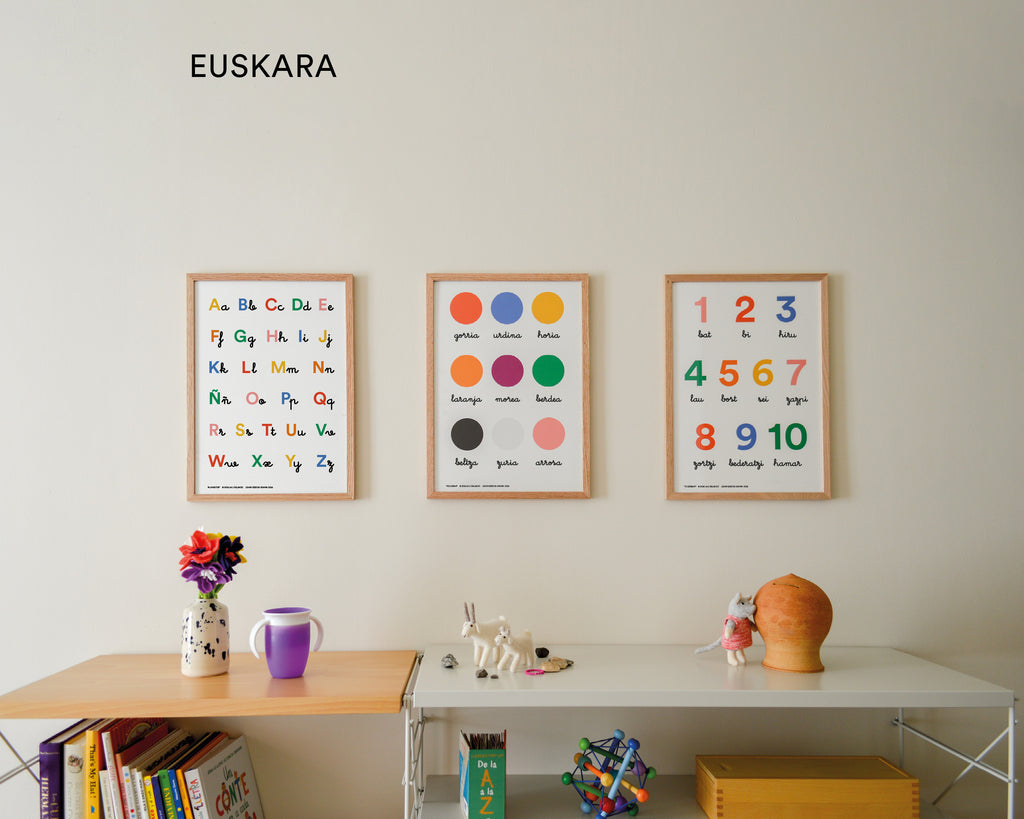 Pack of 3 educational posters (Basque)