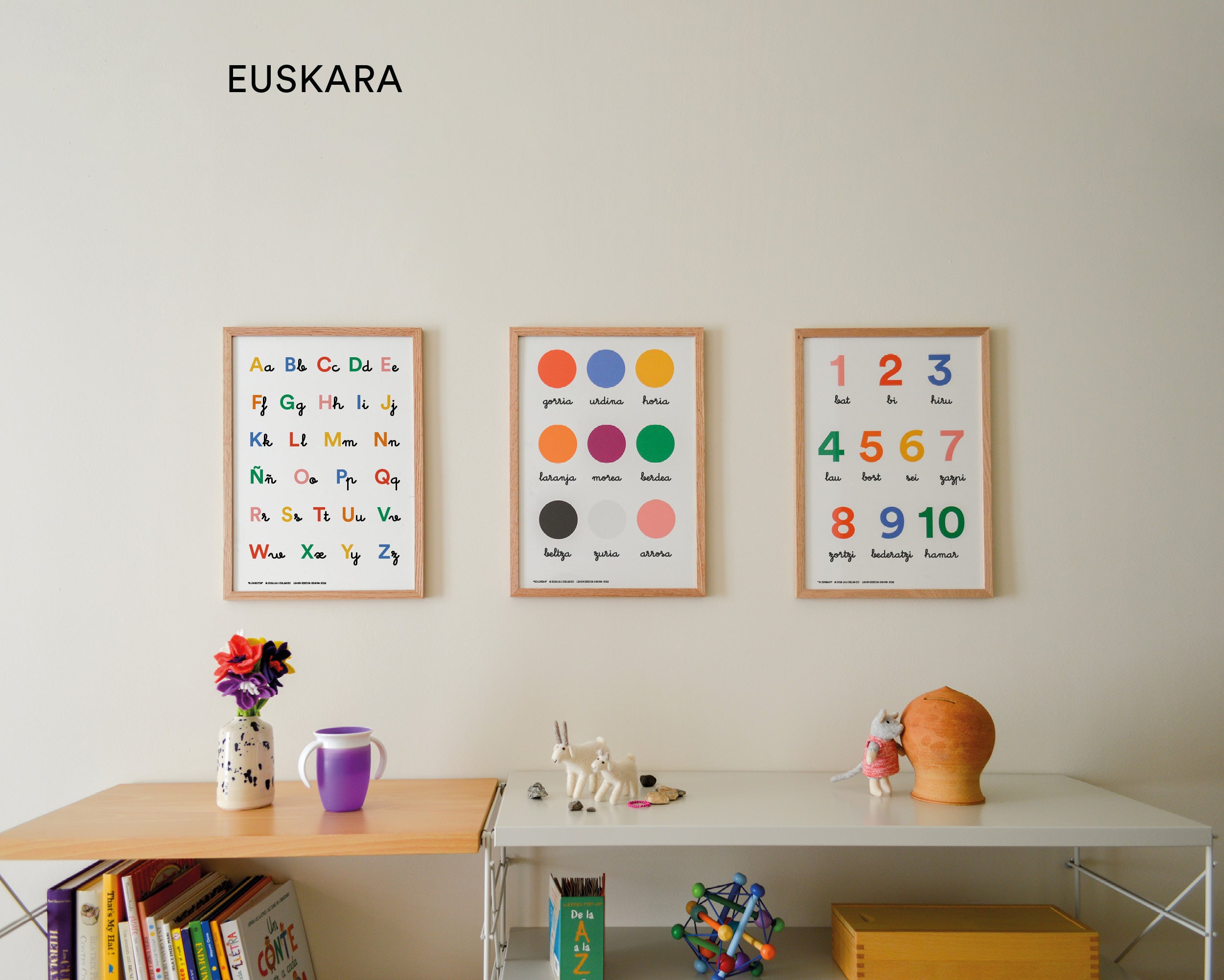 Pack of 3 educational posters (Basque)