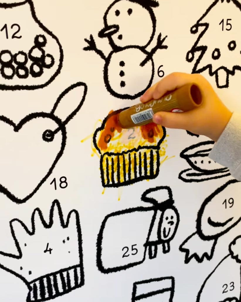 Calendario de adviento para colorear (Descarga digital)