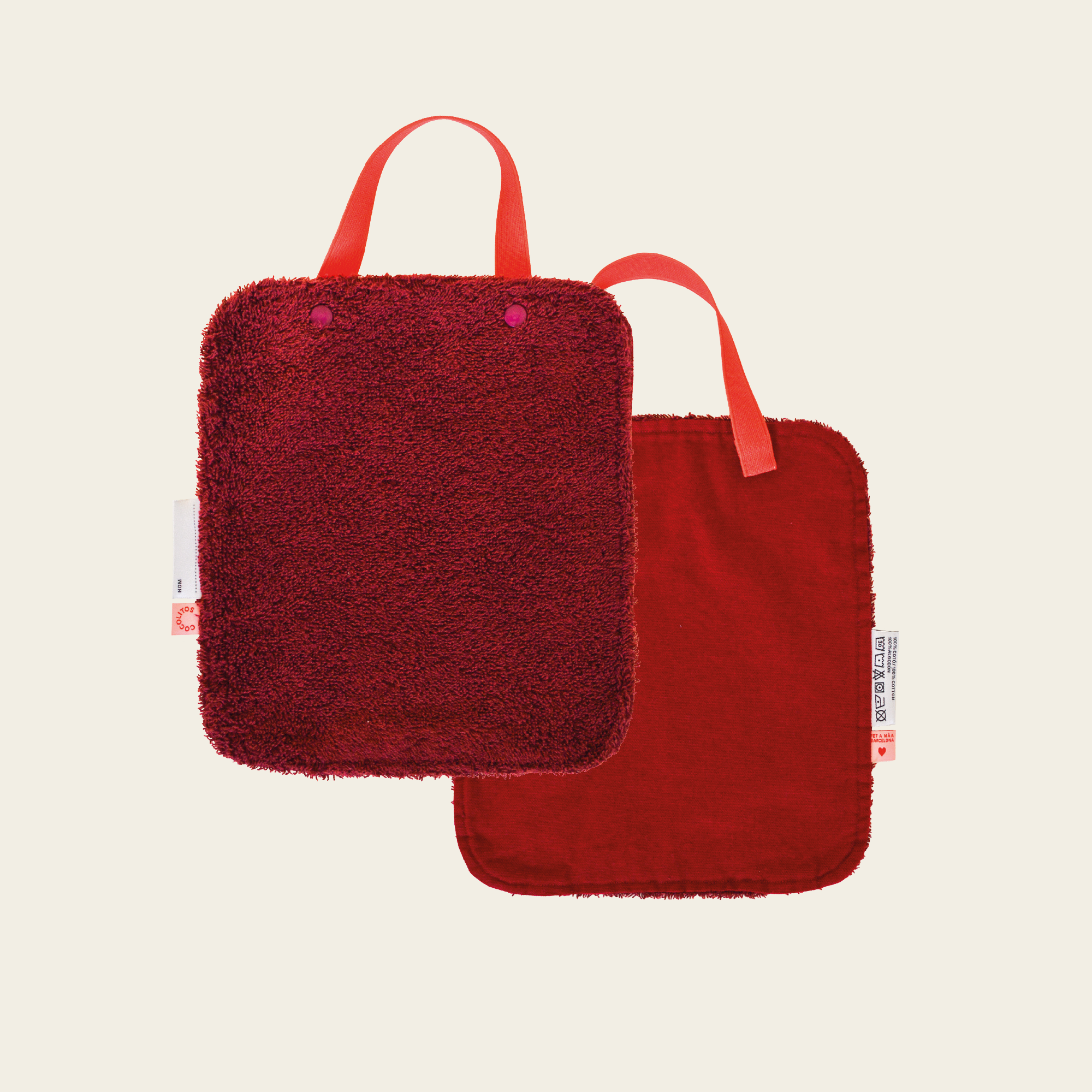 ClicClic Cotton Bib – Burgundy