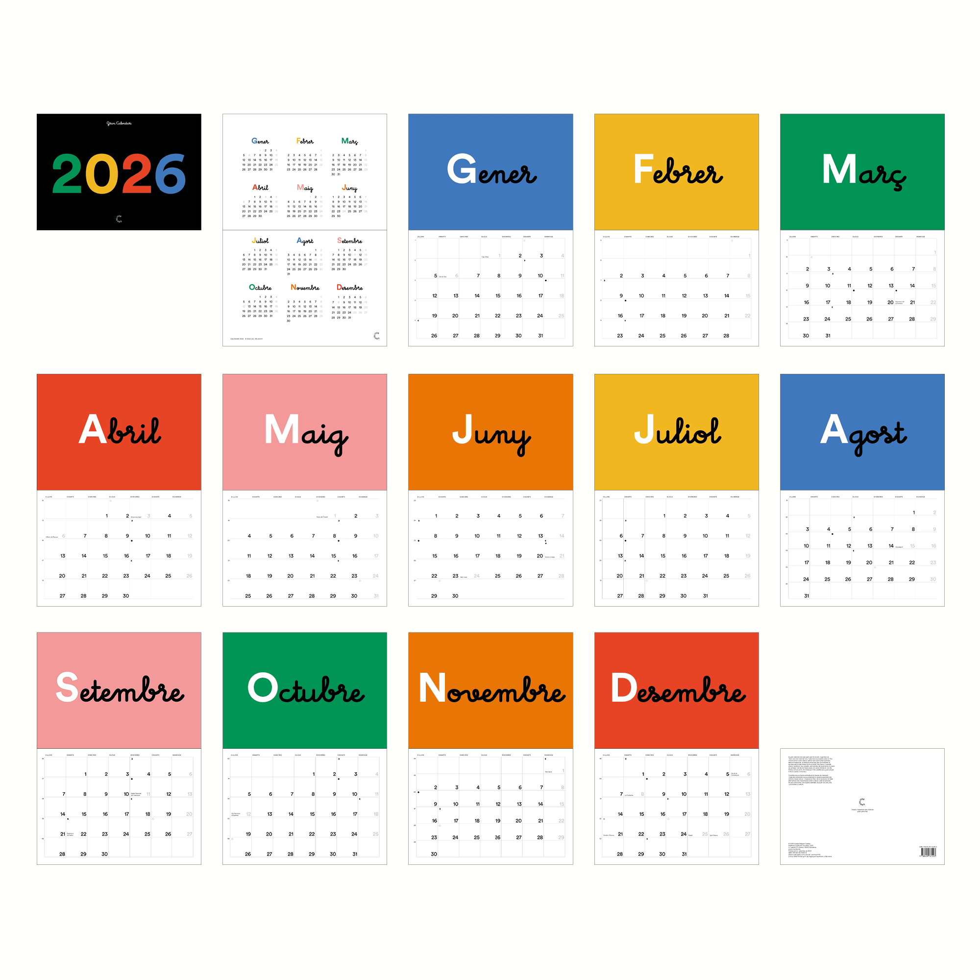 2026 Grand Calendar (Catalan)