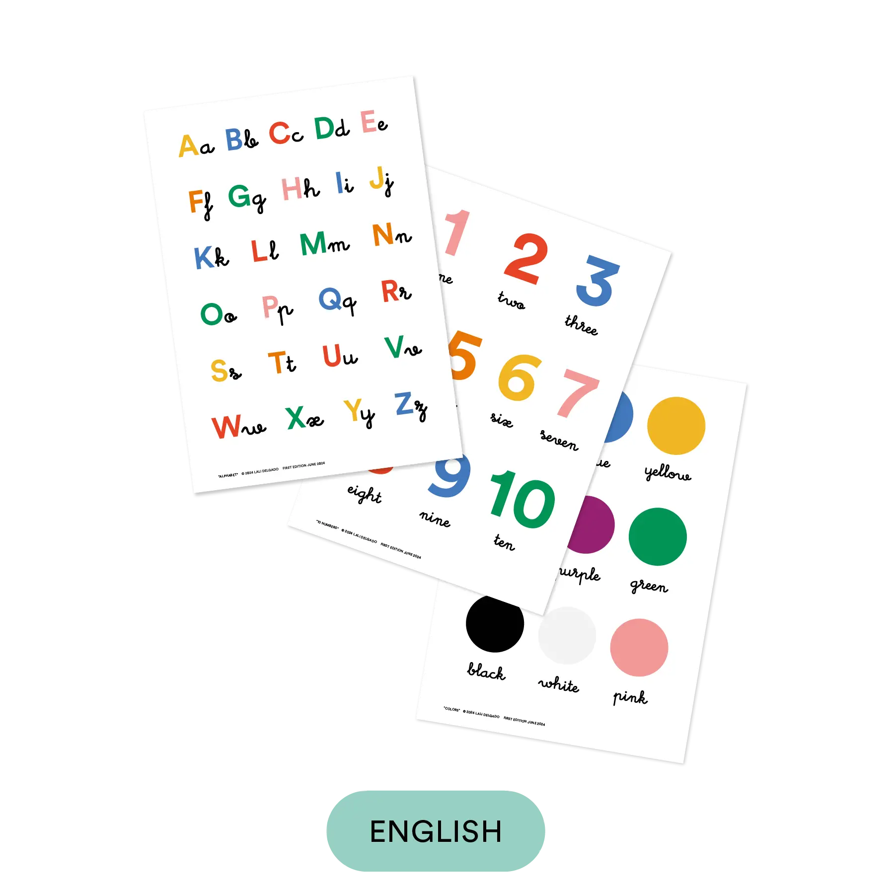 Cocolitos LexiPlay 3-Pack Posters: English