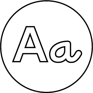 Cocolitos LexiPlay characteristics icon: Progressive literacy (Black)