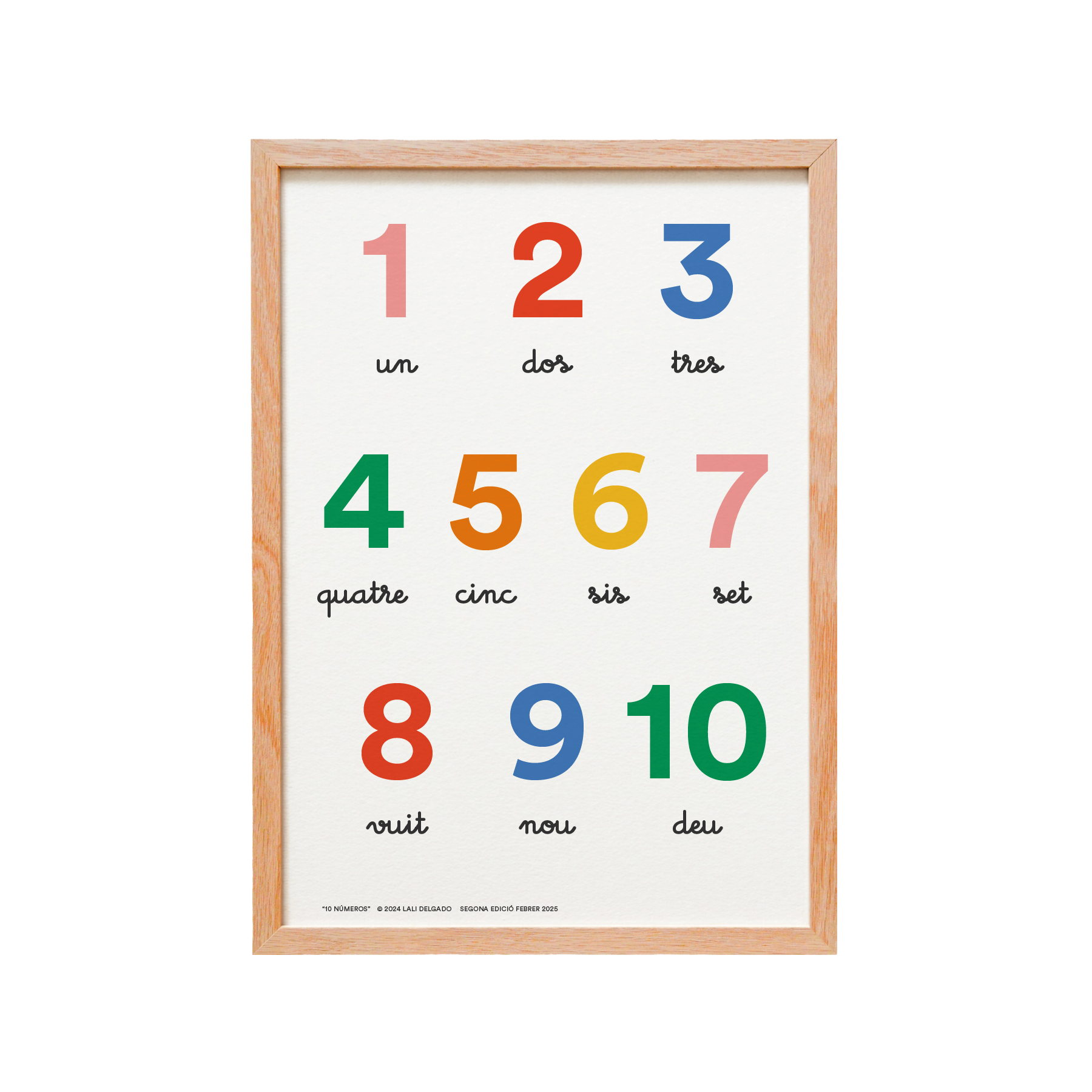 Póster educativo "Números 1-10", A3