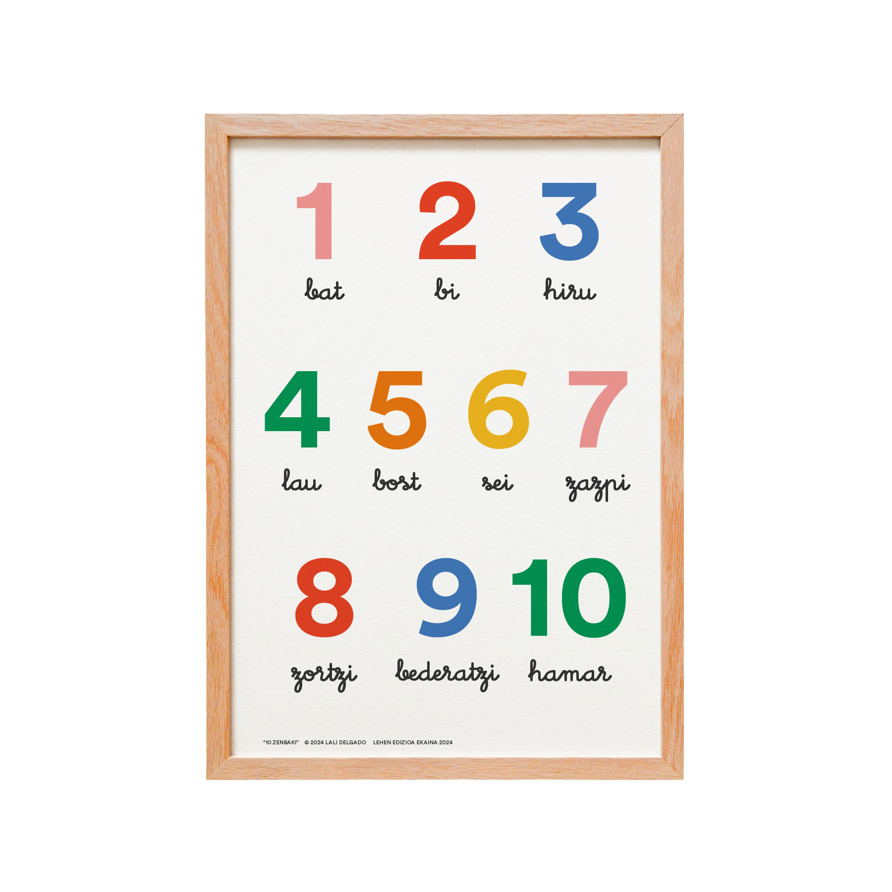 Póster educativo "Números 1-10", A3