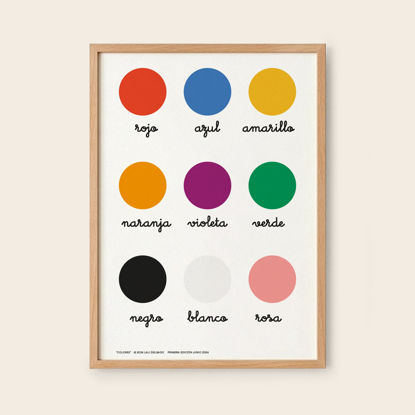 Lámina educativa "Colores", A3