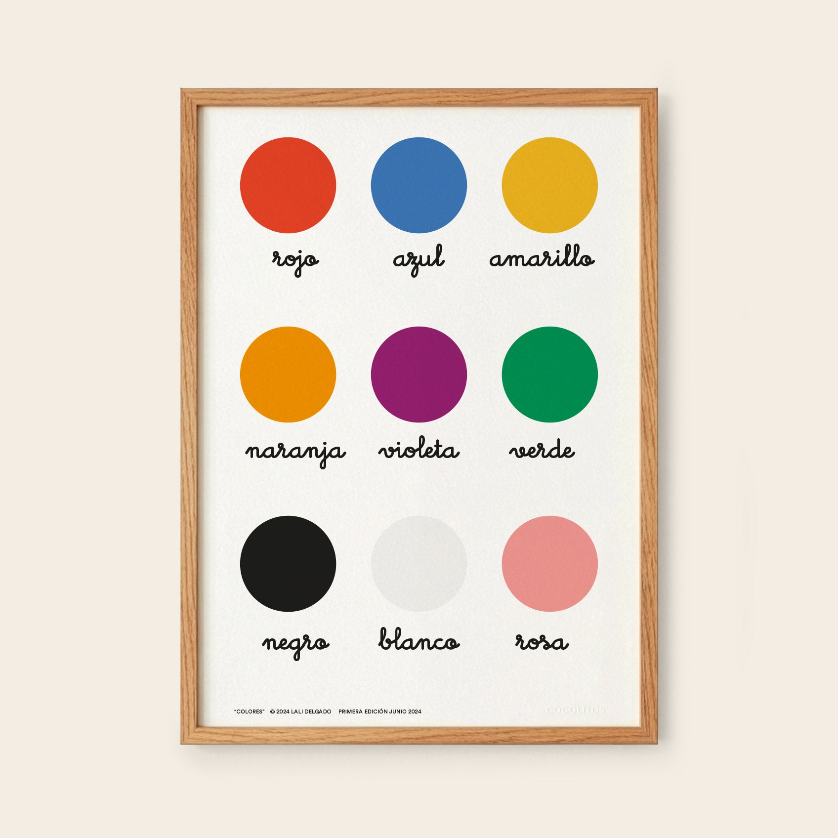 Lámina educativa "Colores", A3