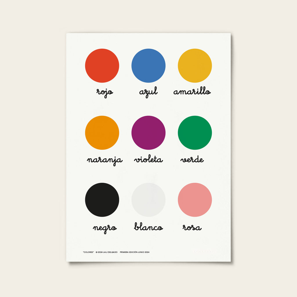 "Colours" Educational Poster, A3