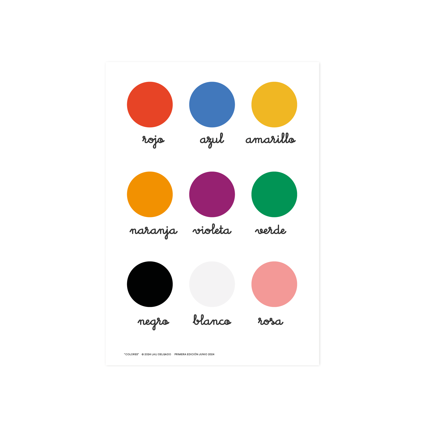 Póster educativo "Colores", A3