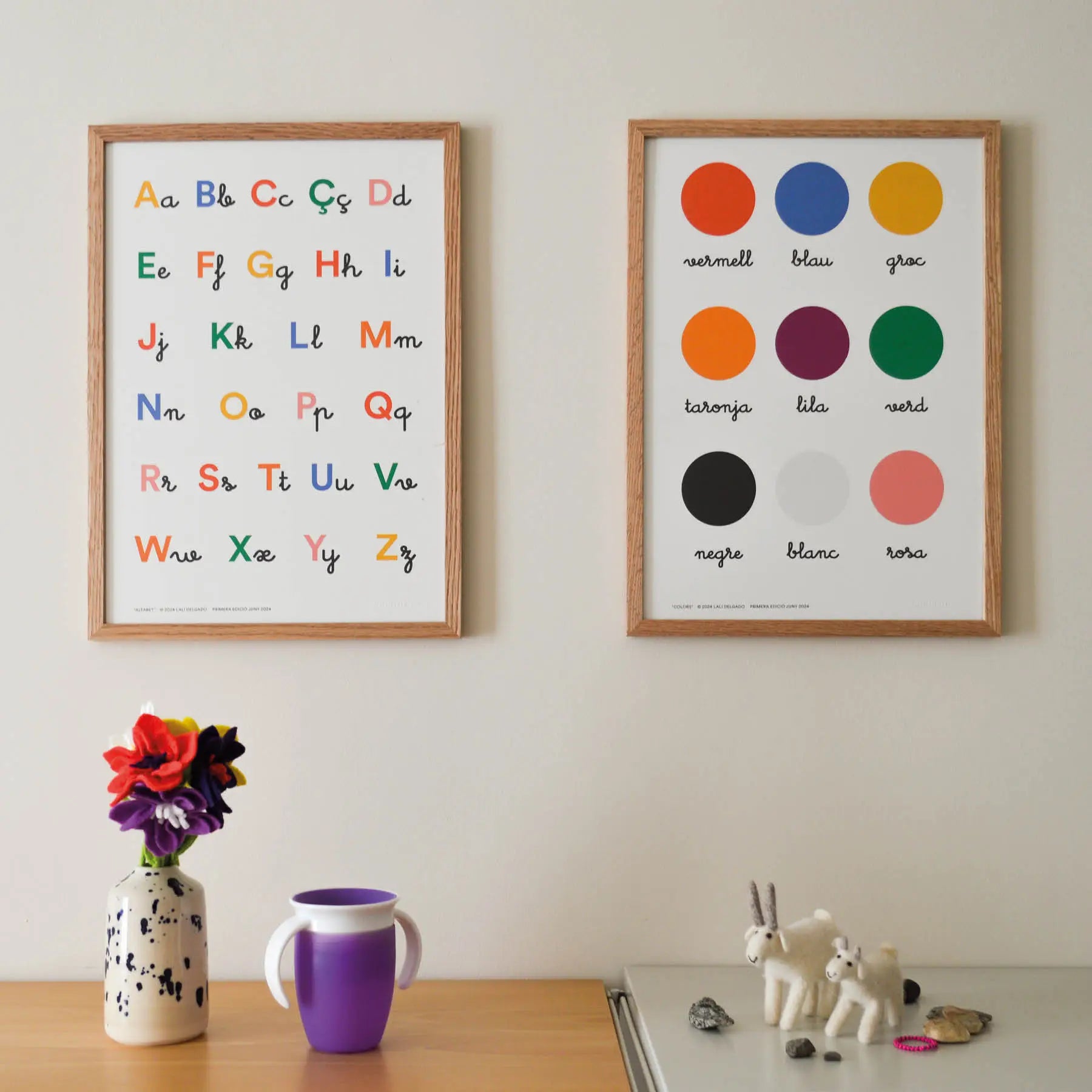 Two Cocolitos LexiPlay Posters: "Alphabet" and "Colors" in Catalan