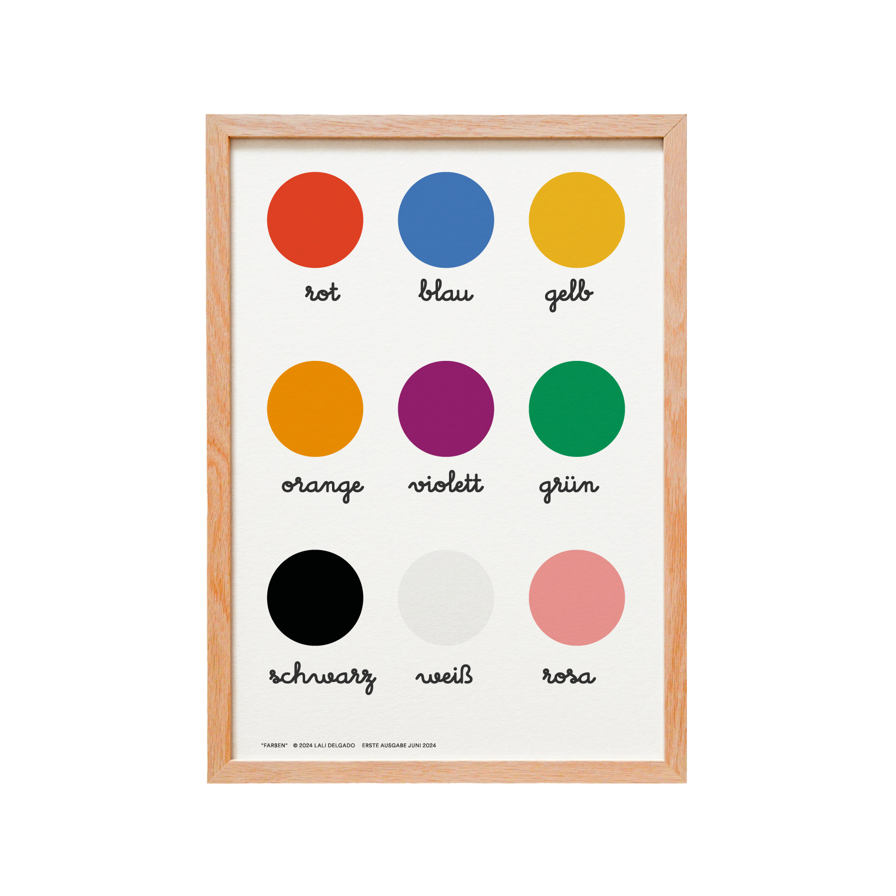 Póster educativo "Colores", A3