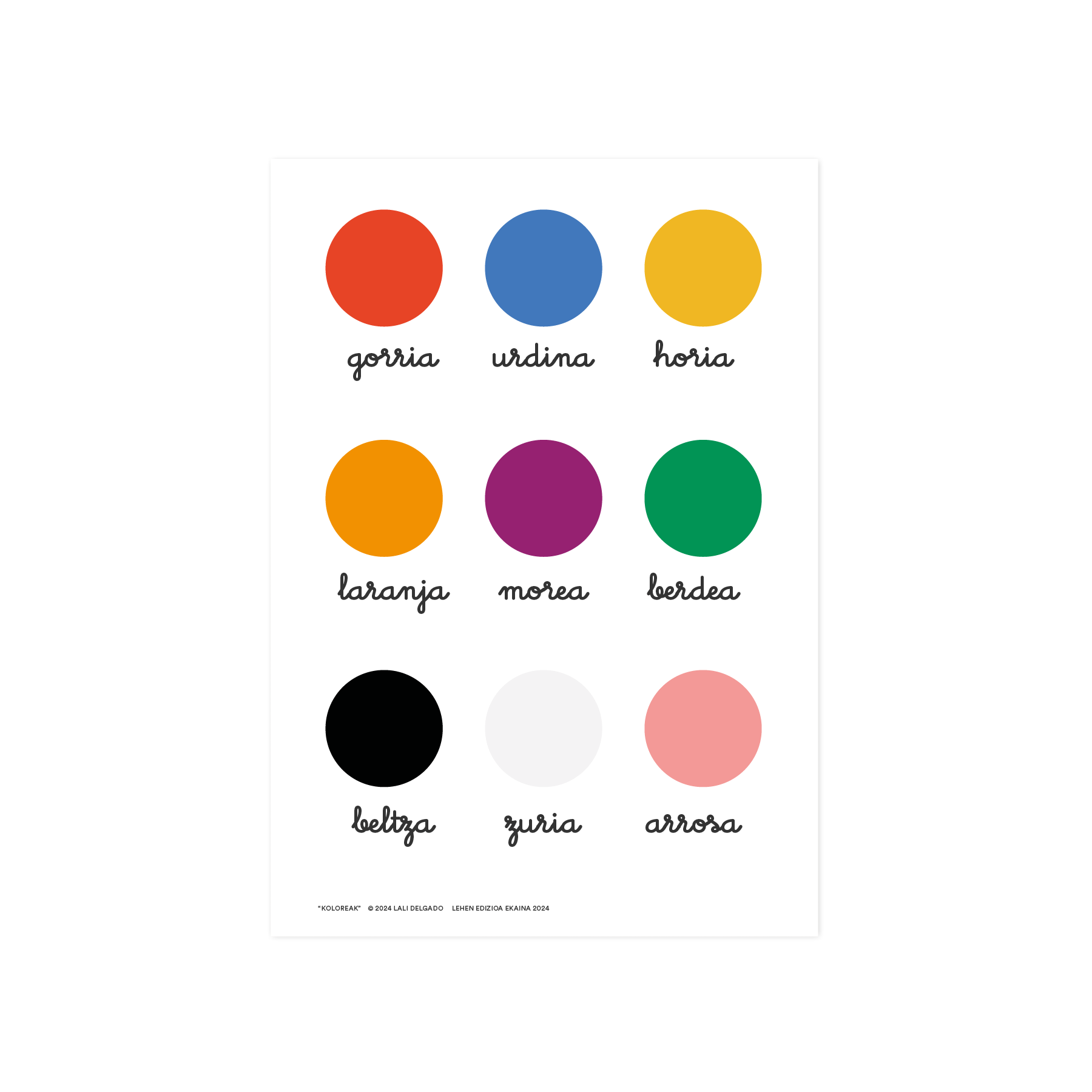 Póster educativo "Colores", A3