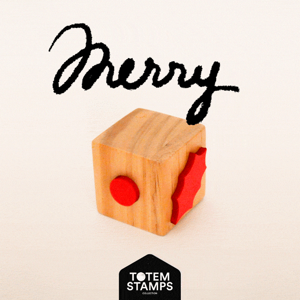 Sello de madera "Merry"