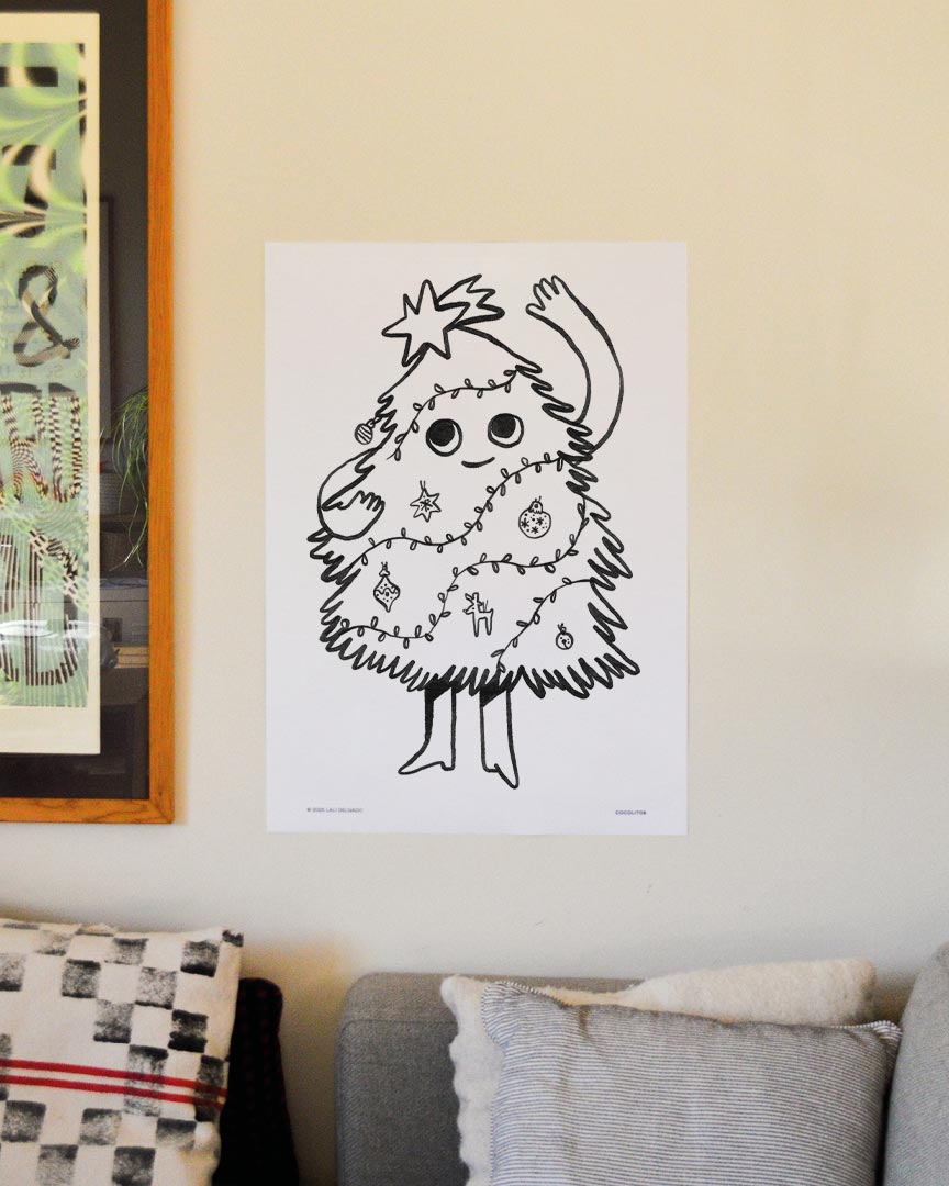 Póster coloreable "Abeto" (Descarga digital)